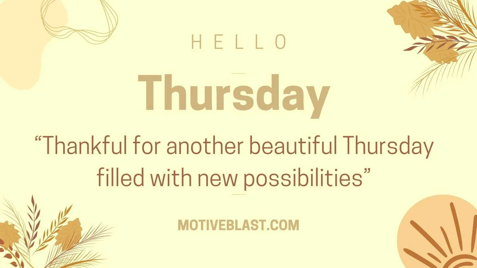 Thursday Blessings